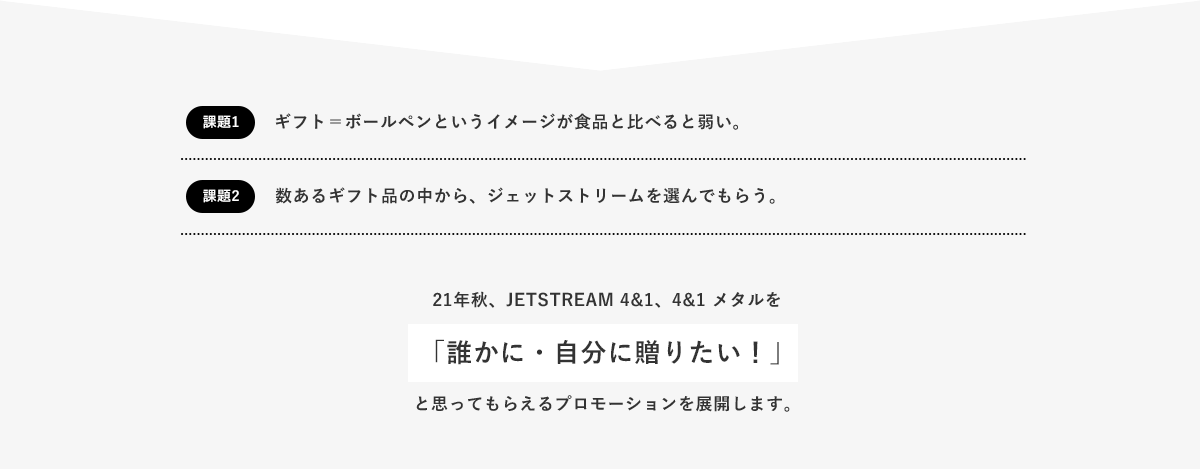 「誰かに・自分に贈りたい！」と思ってもらえるプロモーションを展開します。